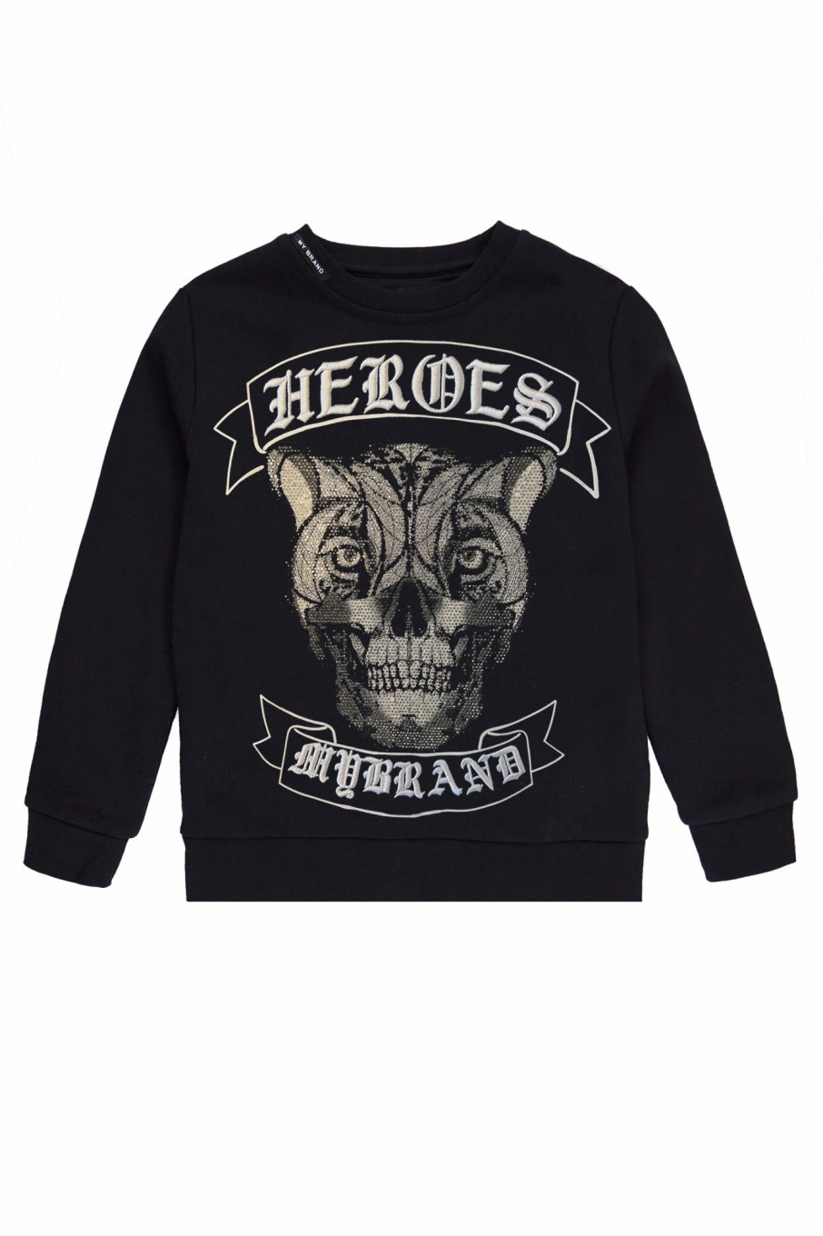 Junior My Brand Truien | Skull Cat Sweater Black