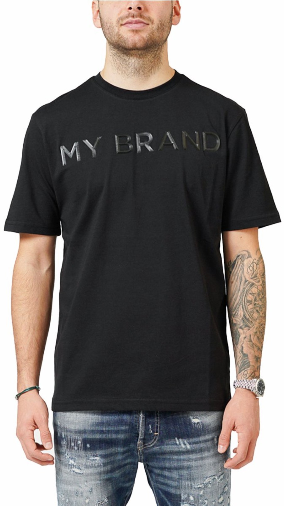 Heren My Brand T-Shirts | My Brand Logo Black T-Shirt