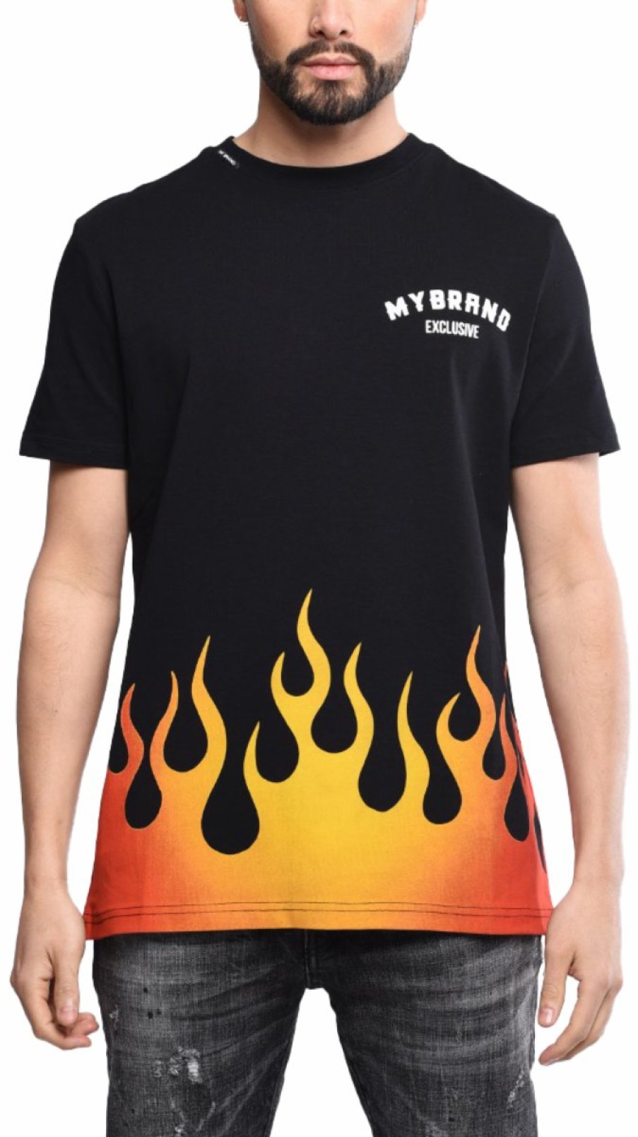 Heren My Brand T-Shirts | Mb Fire T-Shirt Black