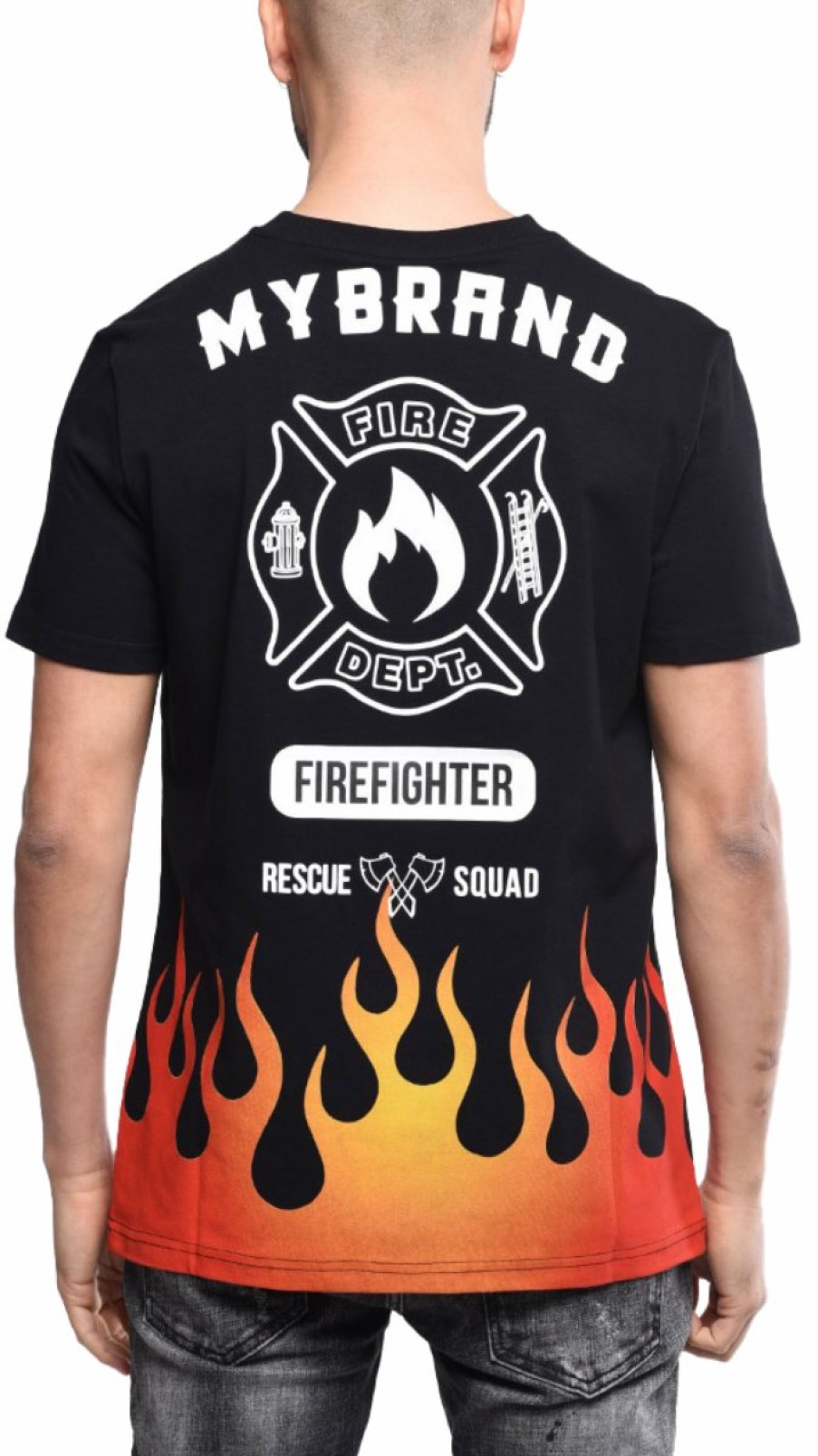 Heren My Brand T-Shirts | Mb Fire T-Shirt Black