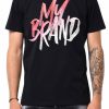 Heren My Brand T-Shirts | Mb Logo Paint Stroke True Red Gradient Tshirt