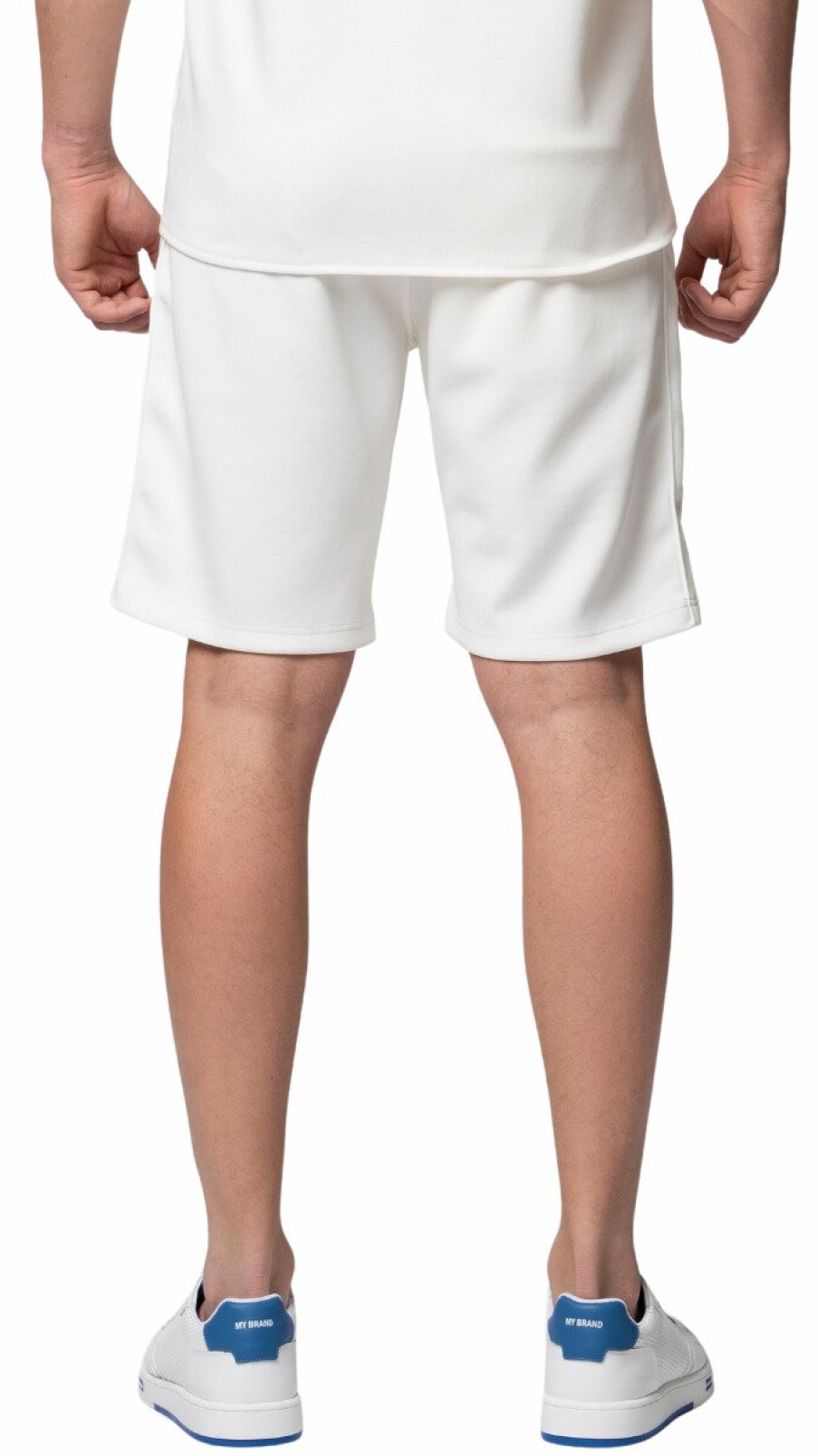 Heren My Brand Korte Broek | Mb Essential Pique White Short