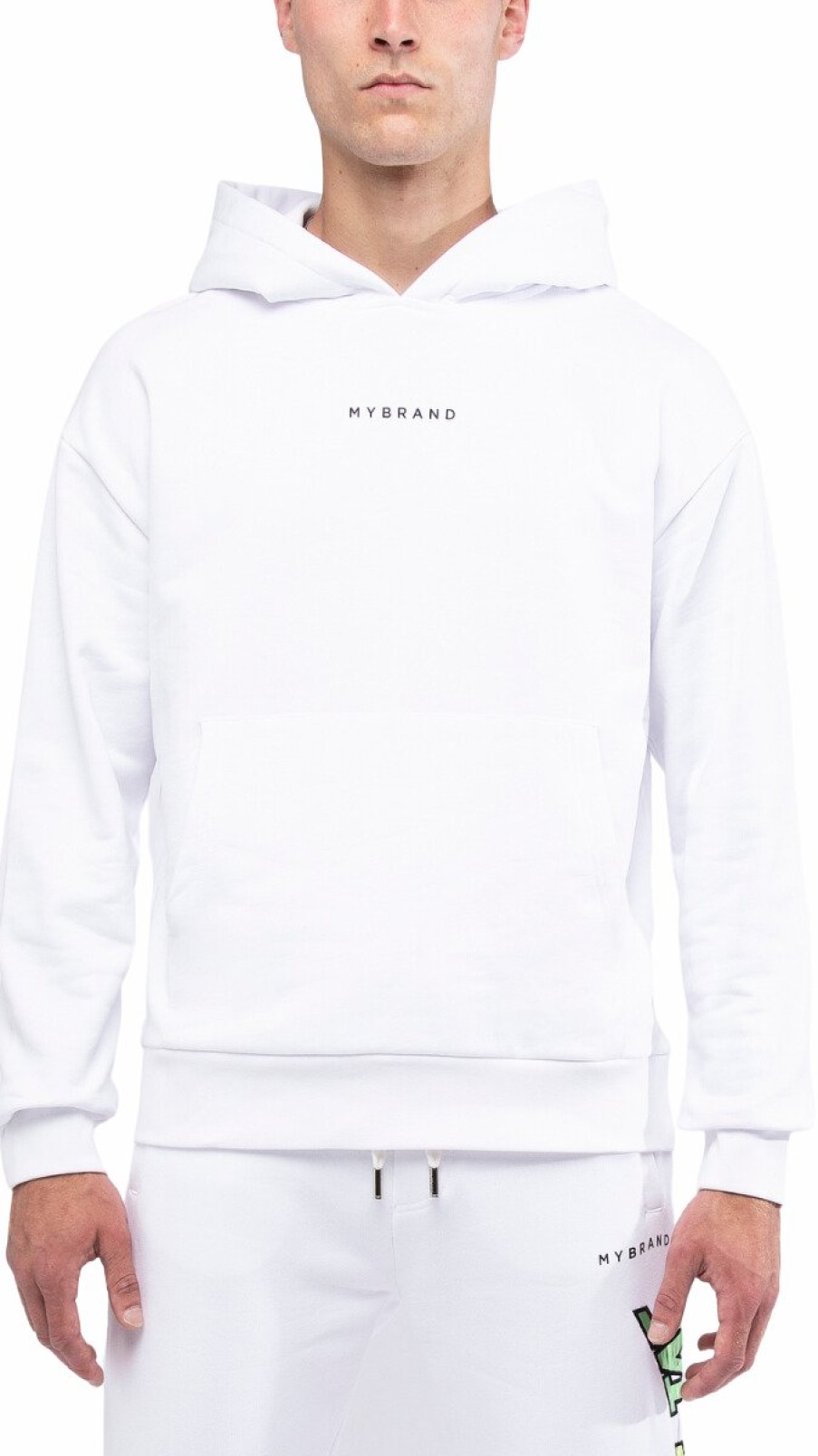 Heren My Brand Hoodies | My Brand Rainbow College Hoodie White