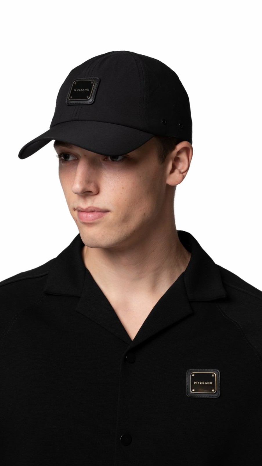 Heren My Brand Caps | Mb Pique Black Cap