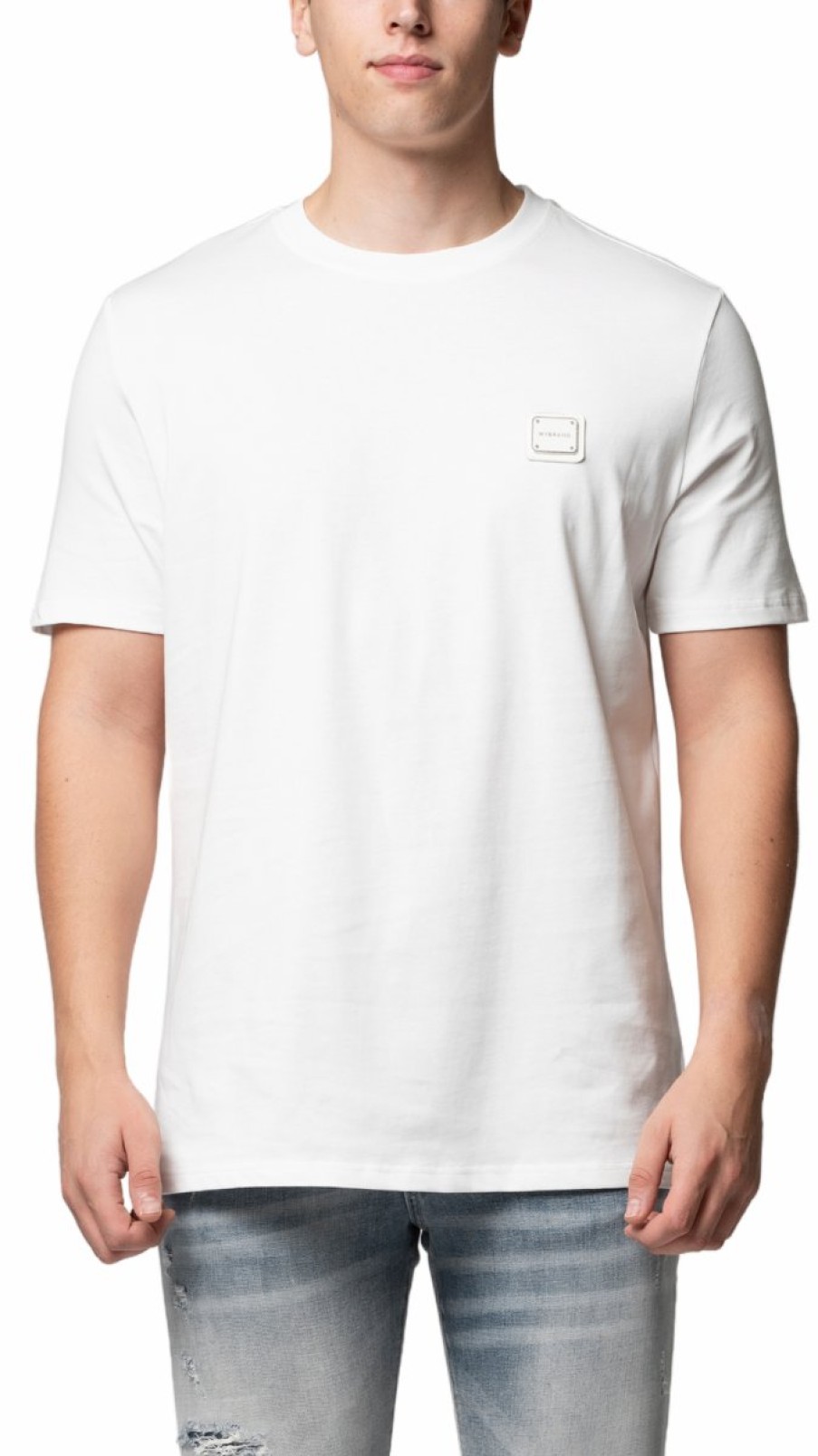 Heren My Brand T-Shirts | Mb Essential Pique White T-Shirt