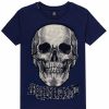 Junior My Brand T-Shirts | White Skull T-Shirt Navy