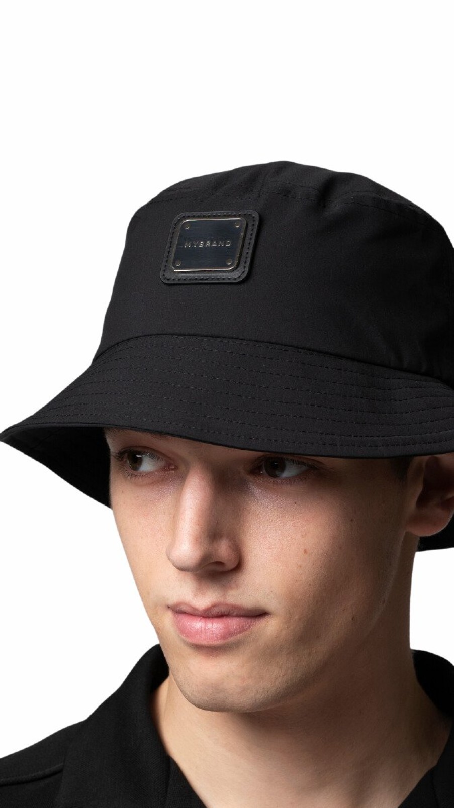 Heren My Brand Caps | Mb Pique Black Hat