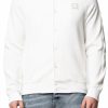 Heren My Brand Jassen | Mb Essential Pique White Baseball Jacket