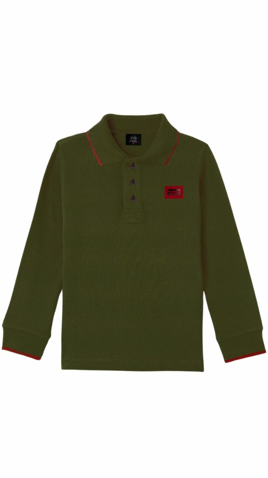 Junior My Brand Polo'S | Colorfull Longsleeve Polo Army