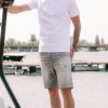 Heren My Brand Korte Broek | Mb Skinny Grey Short Jeans Bleached