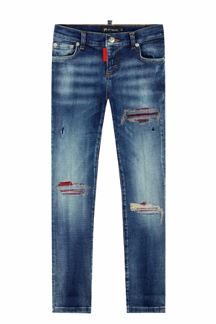 Junior My Brand Jeans | Red Ripped Biker Jeans Kids