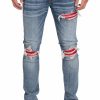 Heren My Brand Jeans | Red Ripped Biker Jeans