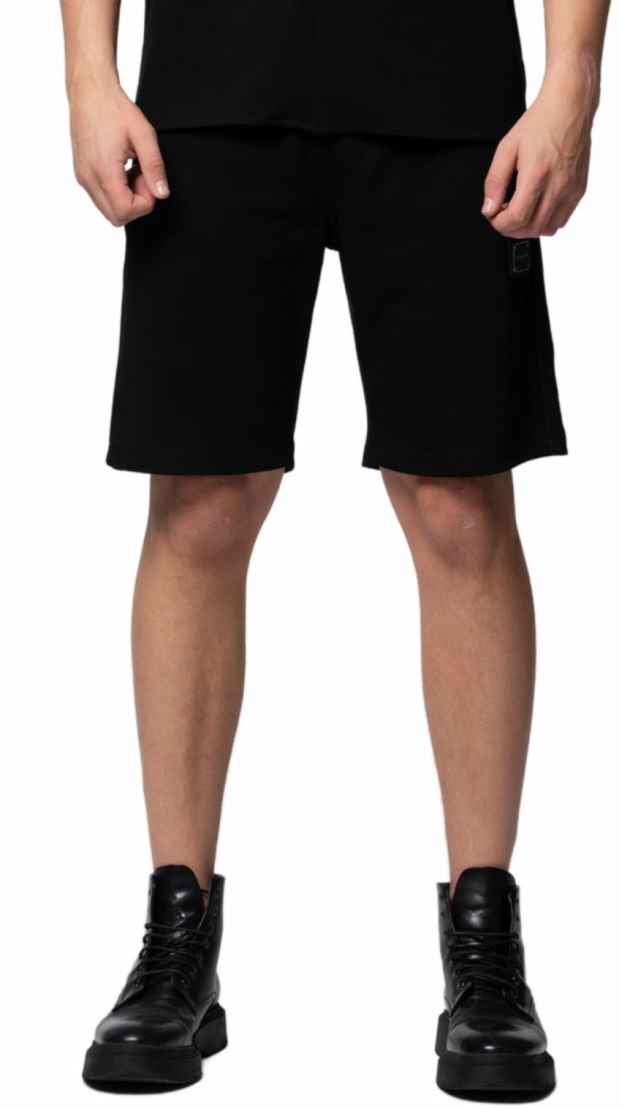 Heren My Brand Korte Broek | Mb Essential Pique Black Short