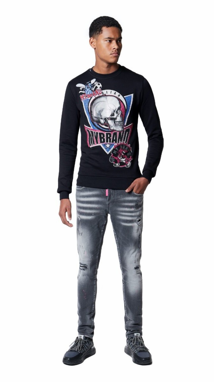 Heren My Brand Truien | Electric Skull Sweater