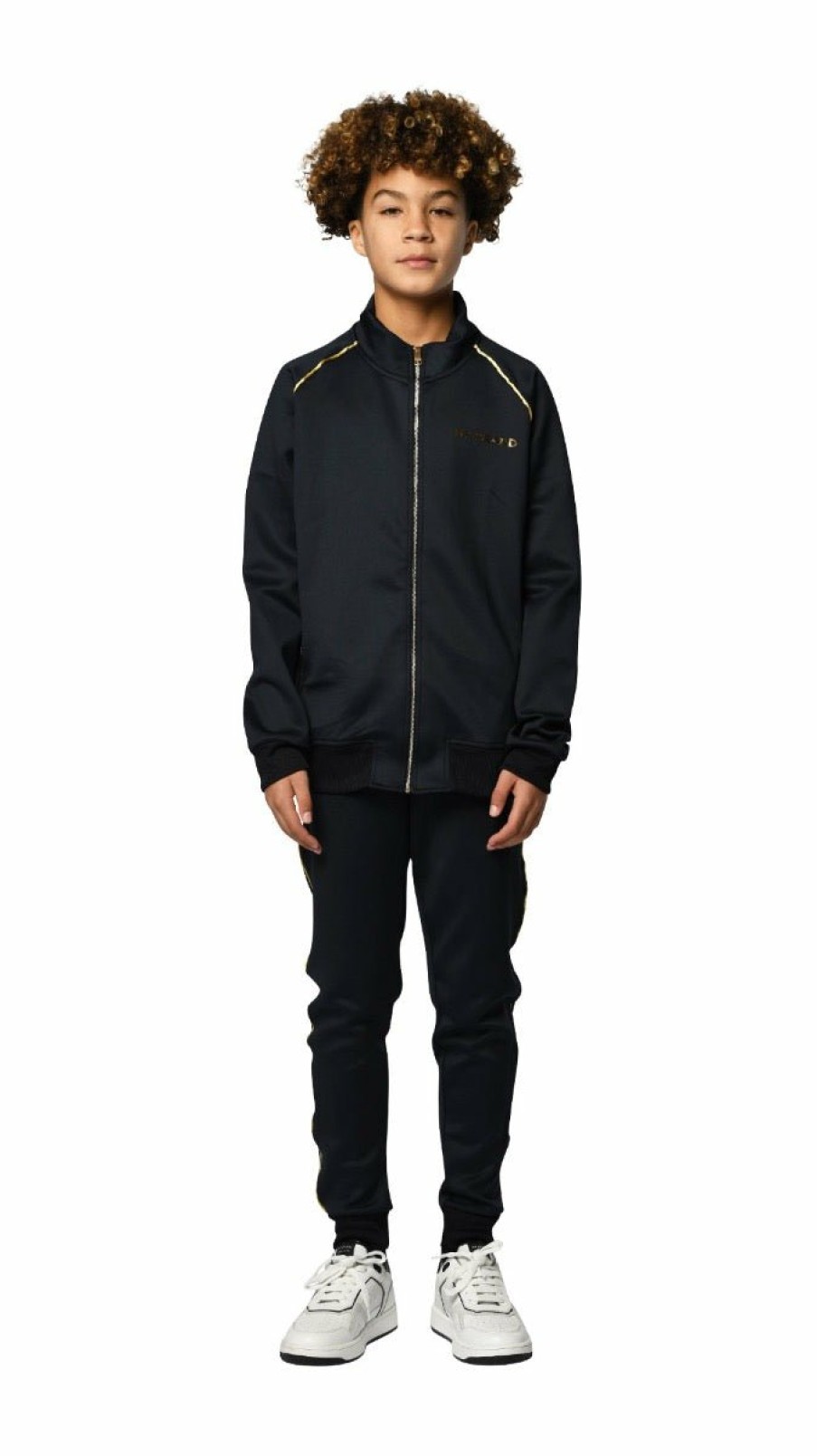 Junior My Brand Trainingspakken | Gold Piping Tracksuit Boys