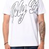 Heren My Brand T-Shirts | Mb Logo Black Sillicon Print Tshirt