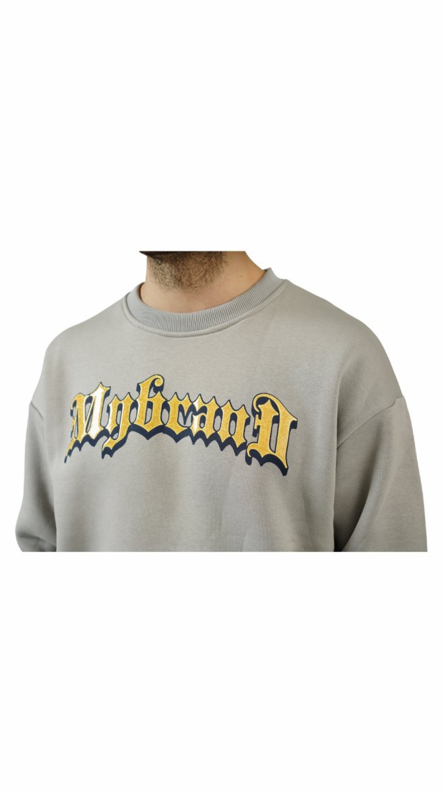 Heren My Brand Truien | Mb Domination Gold Print Sweater