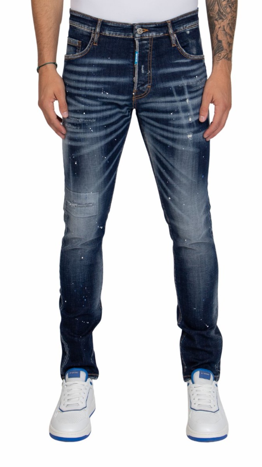 Heren My Brand Jeans | Washed With Blue And White Jeans