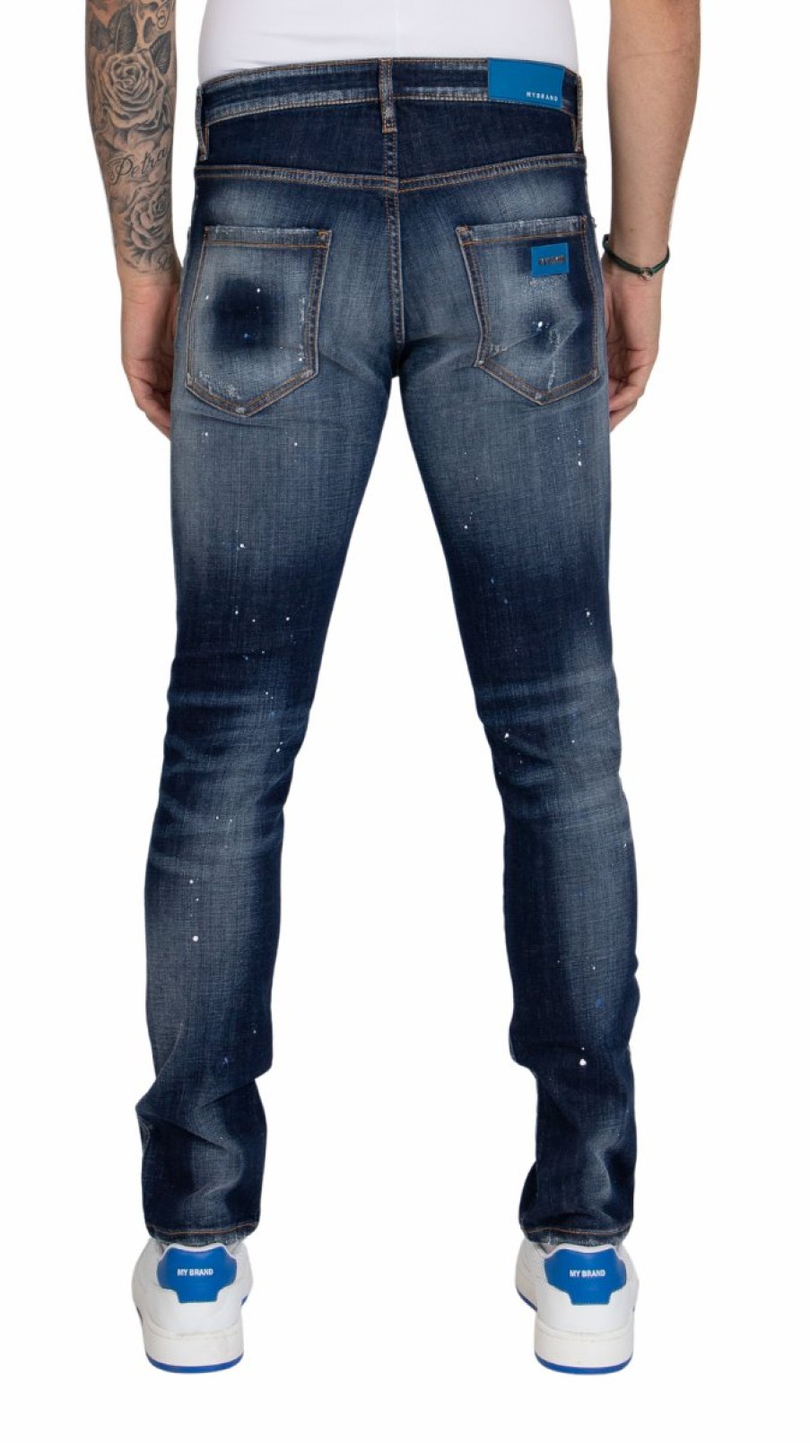 Heren My Brand Jeans | Washed With Blue And White Jeans