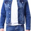 Heren My Brand Jassen | Ribbed Biker Jacket Blue