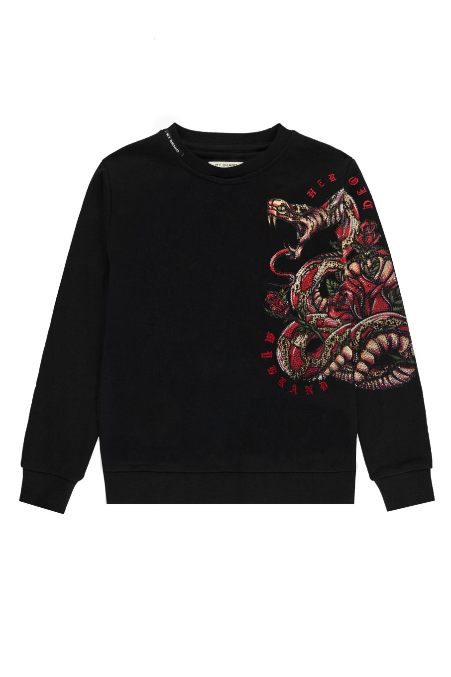 Junior My Brand Trainingspakken | Snake Rose Sweater Black