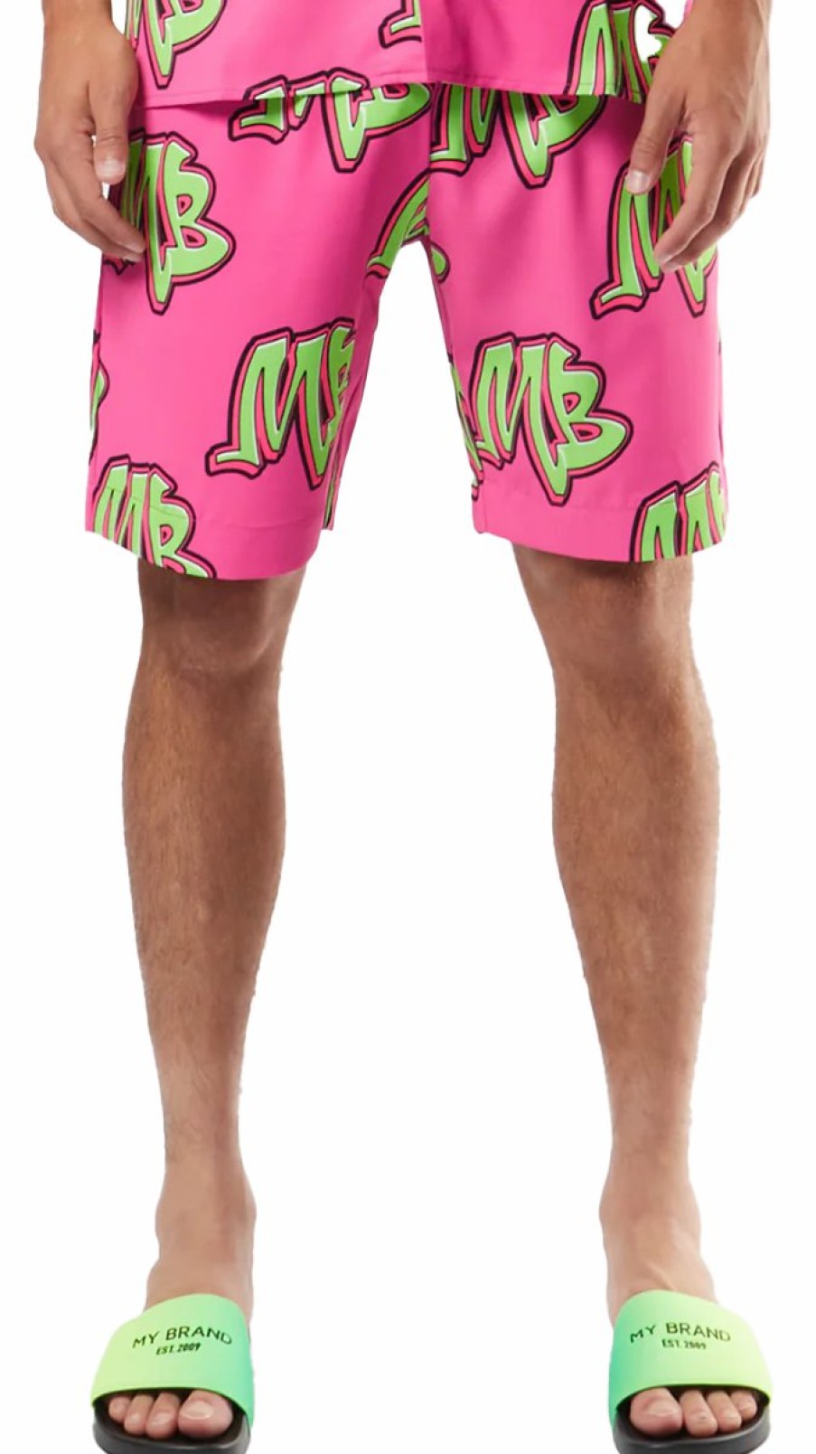 Heren My Brand Zwemkleding | Neon Swim Capsule Bowlingshort Neonpink