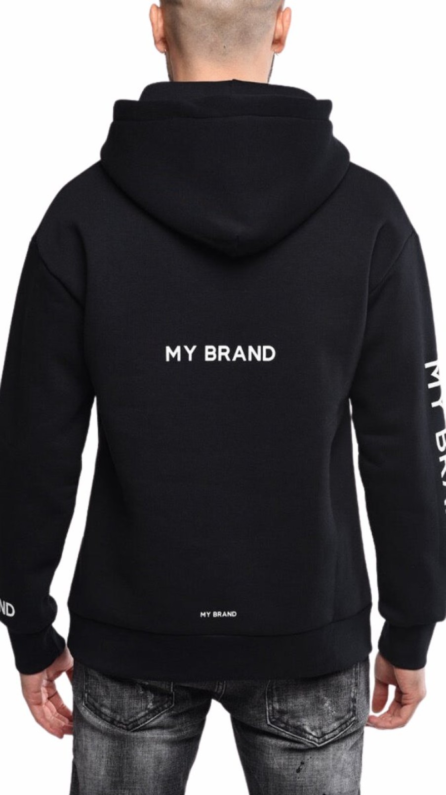 Heren My Brand Hoodies | Multibranding Hoodie Bl/Wh