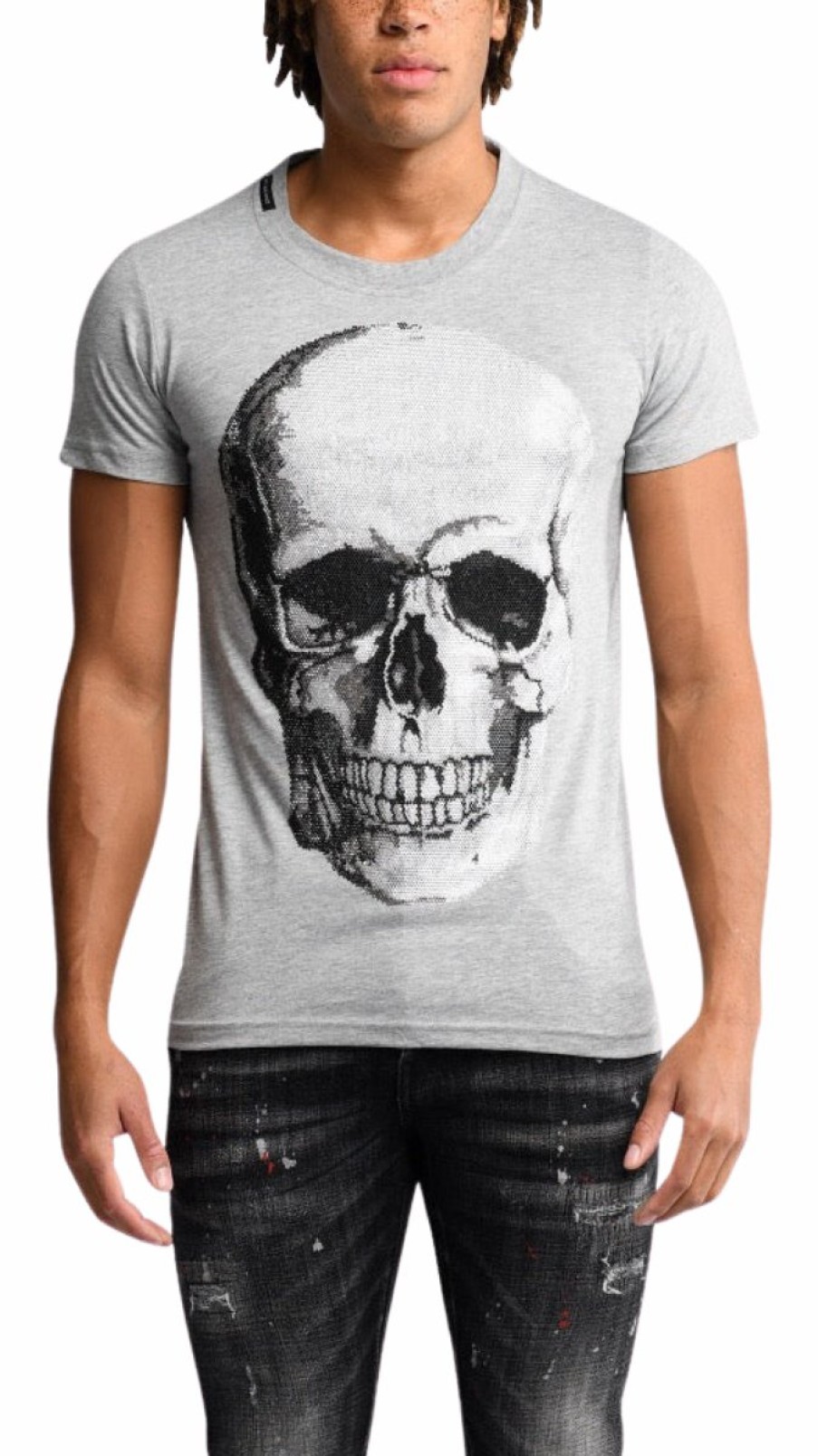 Heren My Brand T-Shirts | Original Skull T-Shirt Grey