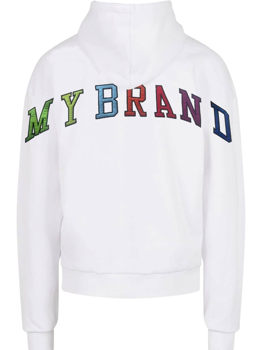 Junior My Brand Hoodies | Rainbow College Hoodie White