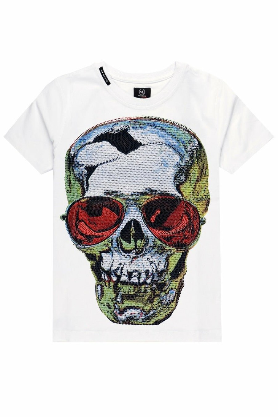 Junior My Brand T-Shirts | Sunglasses Skull T-Shirt White