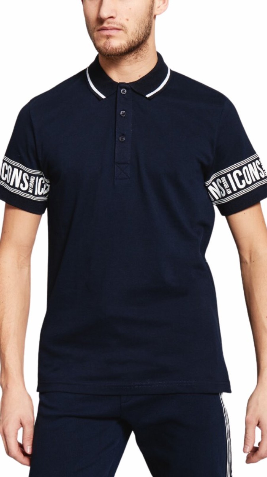 Heren My Brand Polo'S | Icone Sleeve Polo Navy