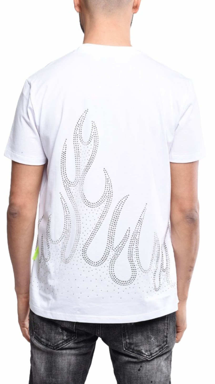 Heren My Brand T-Shirts | White T Shirt With Flames