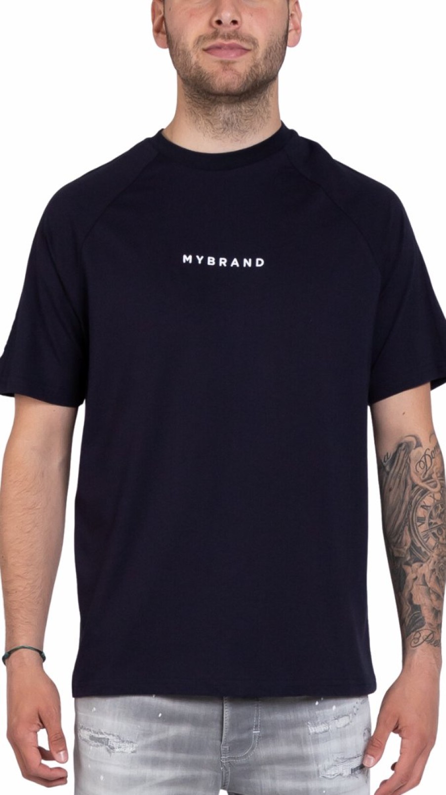 Heren My Brand T-Shirts | Classic My Brand Taping T-Shirt Navy