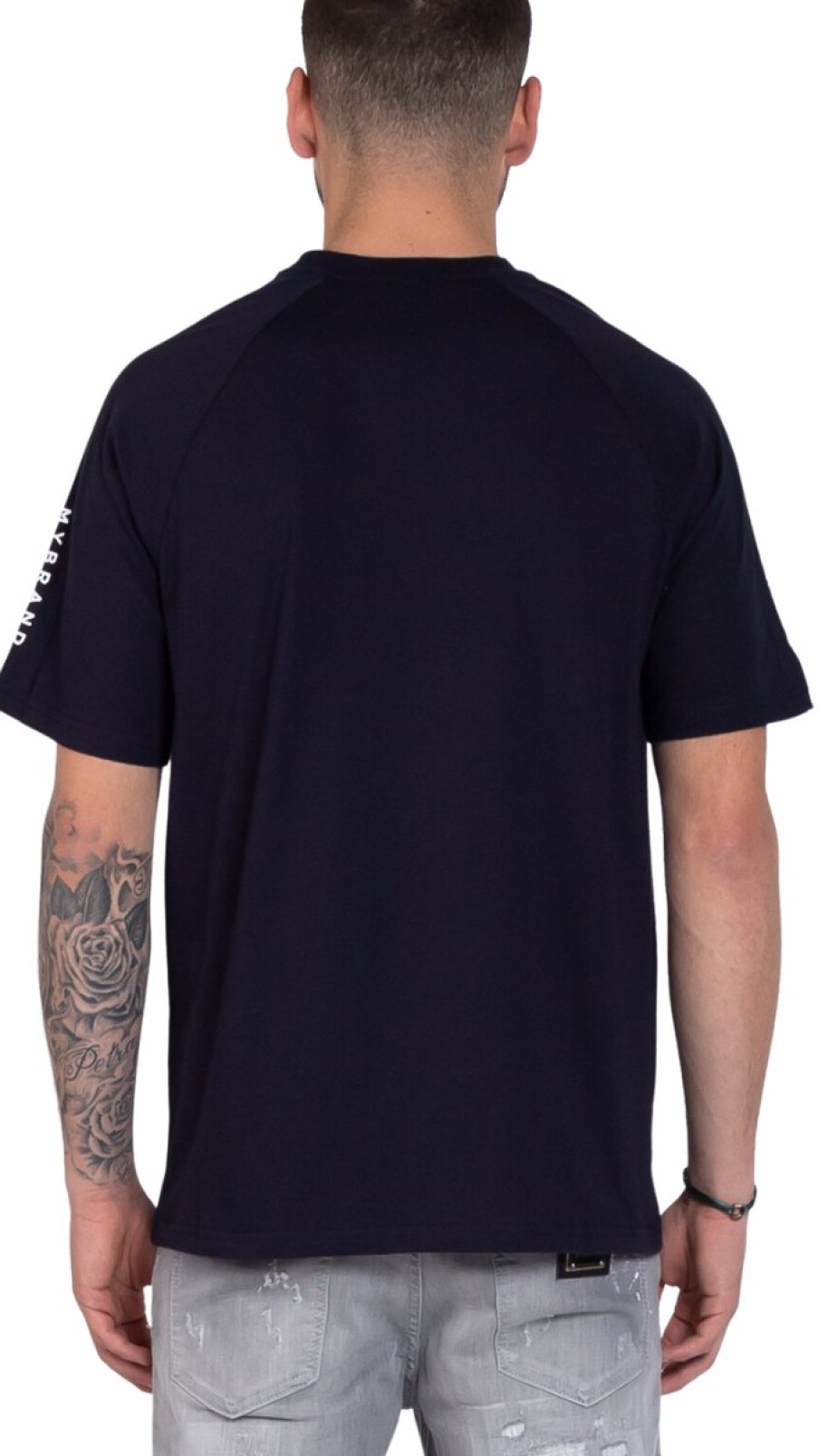 Heren My Brand T-Shirts | Classic My Brand Taping T-Shirt Navy