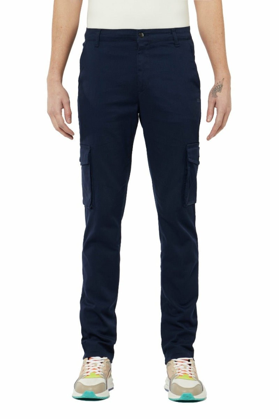 Heren My Brand Broek | Basic Cargo Pants Navy