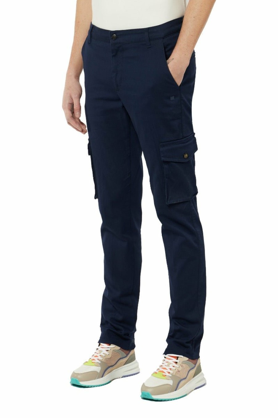 Heren My Brand Broek | Basic Cargo Pants Navy