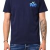 Heren My Brand T-Shirts | Mb Logo Graffiti Patch Ocean Blue Gradient Tshirt