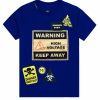 Junior My Brand T-Shirts | Caution Voltage T-Shirt Blue