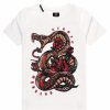 Junior My Brand T-Shirts | Snake Roses T-Shirt White