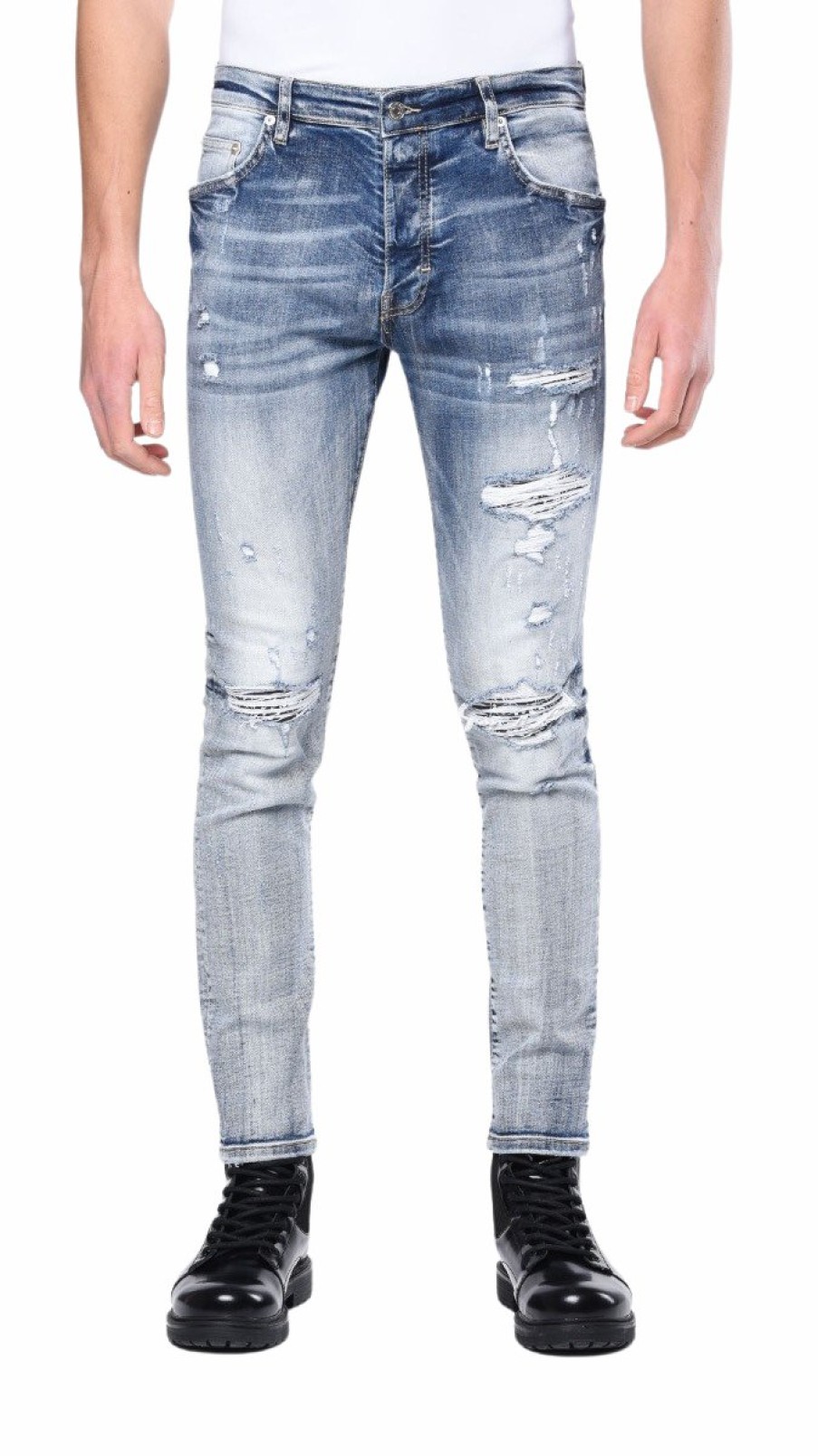 Heren My Brand Jeans | 2603 - Light Washed Rippe