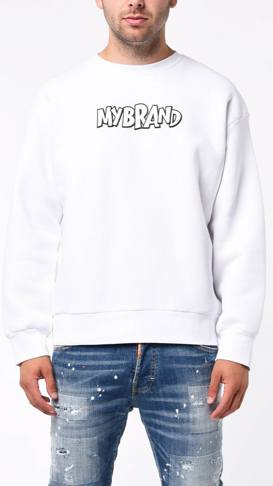 Heren My Brand Truien | My Brand Big Letters All Over Sweater