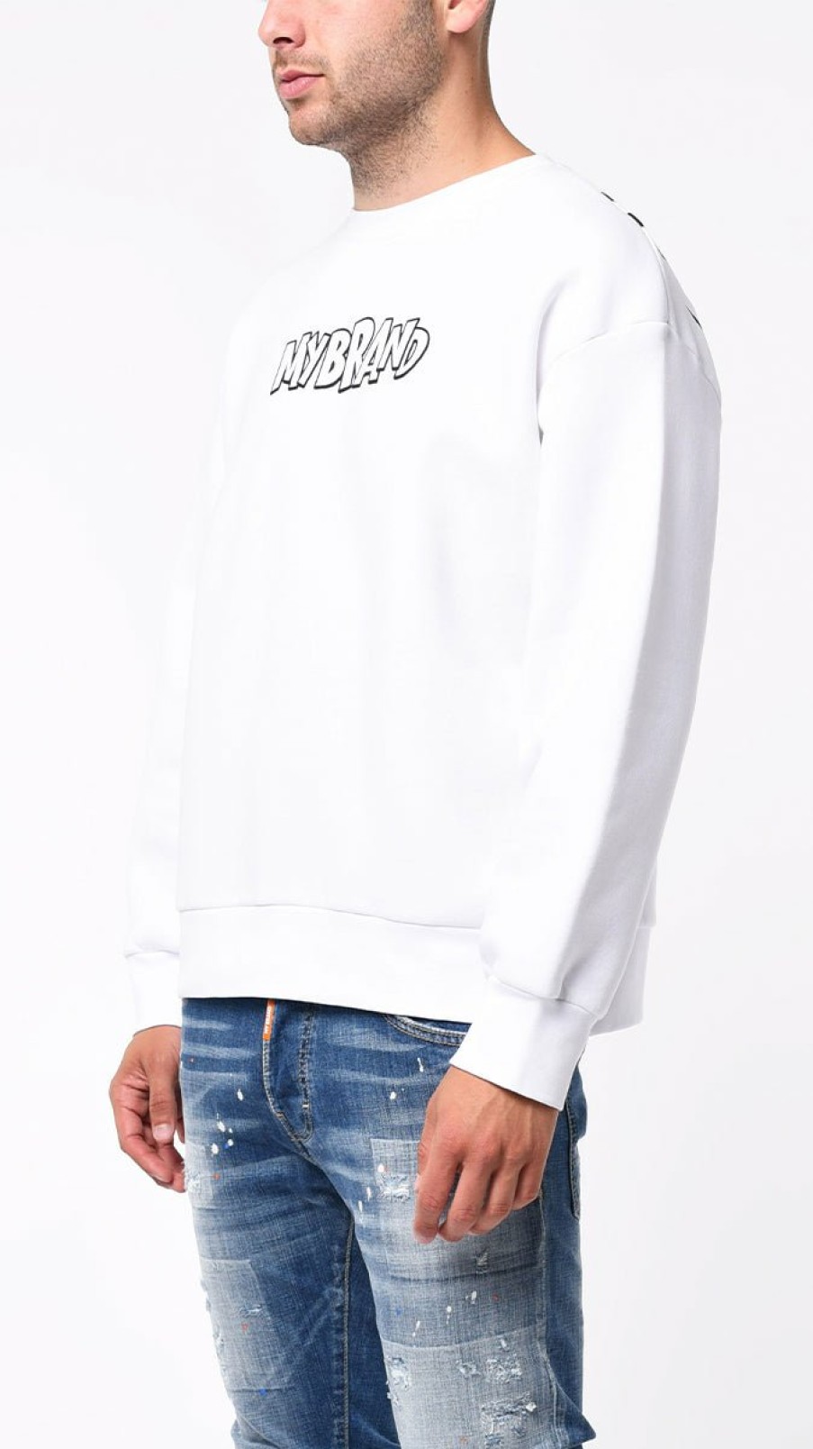 Heren My Brand Truien | My Brand Big Letters All Over Sweater