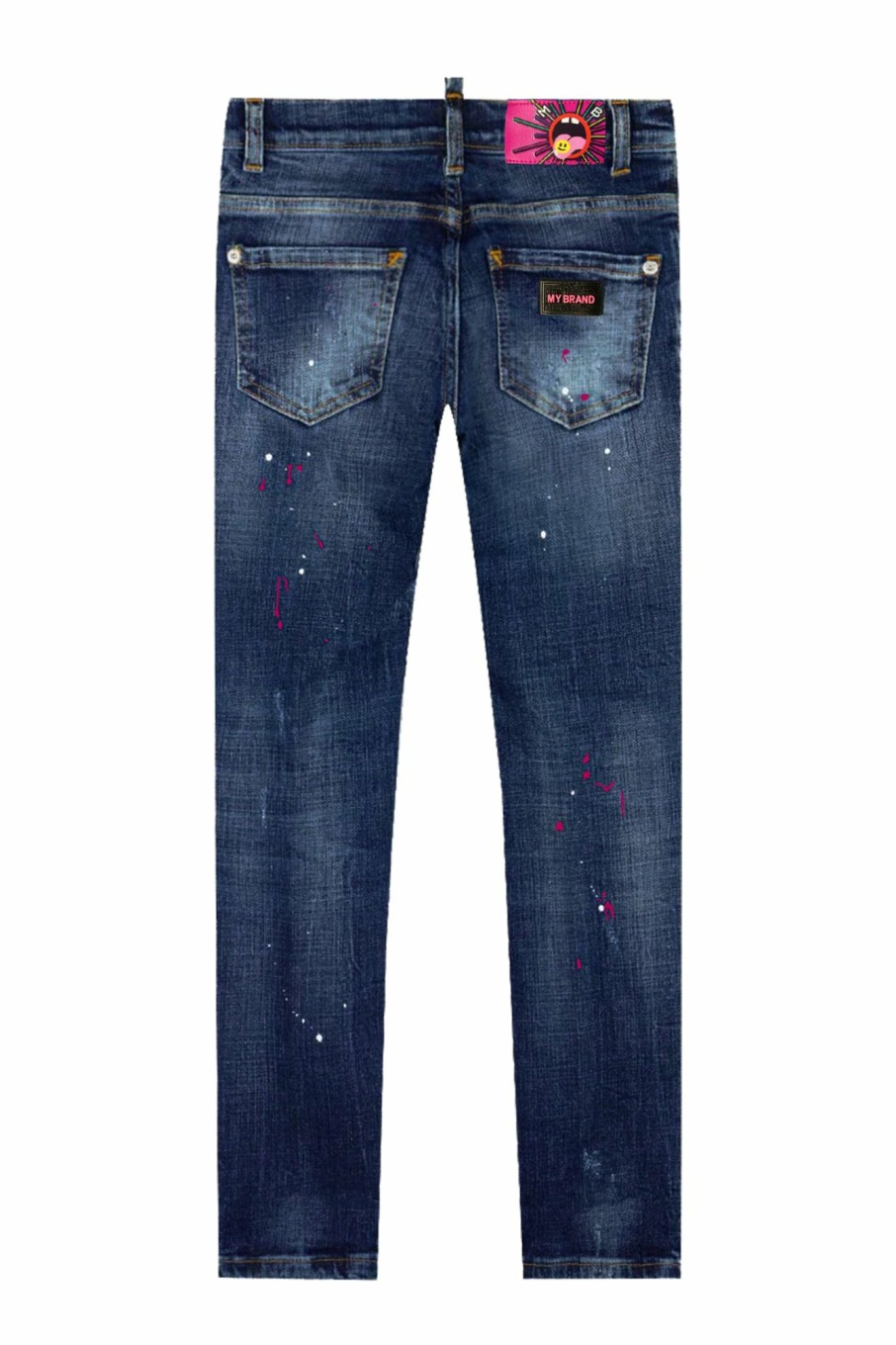 Junior My Brand Jeans | Blue Distressed Pink Spot