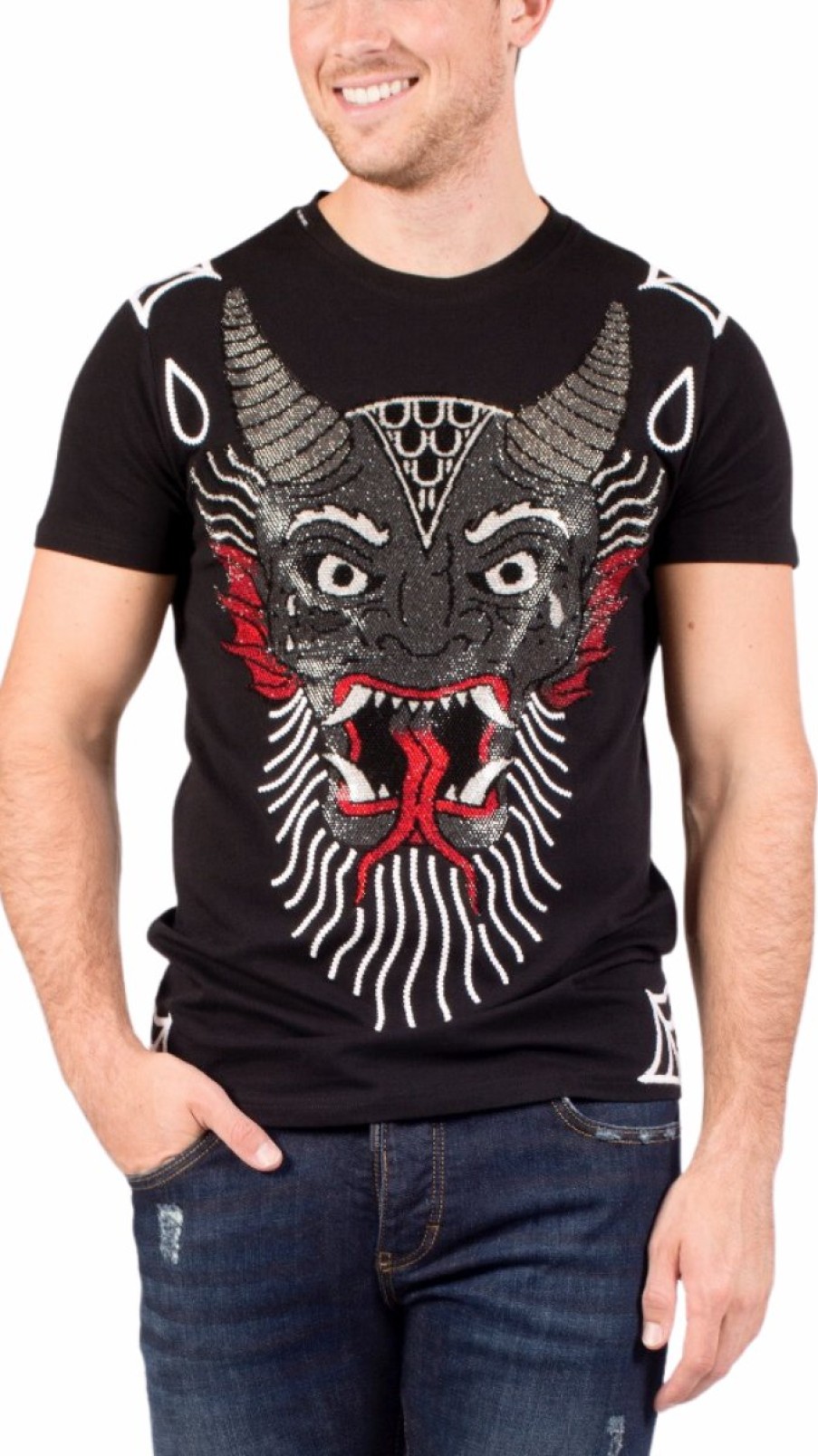 Heren My Brand T-Shirts | Stone Mask T-Shirt Black