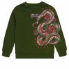 Junior My Brand Truien | Snake Roses Sweater Army