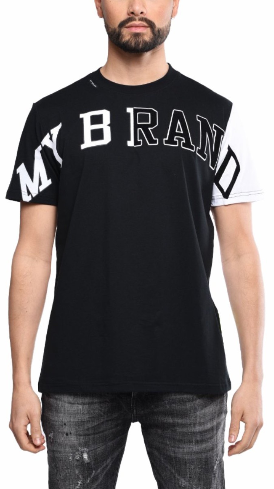 Heren My Brand T-Shirts | Black And White T Shirt C