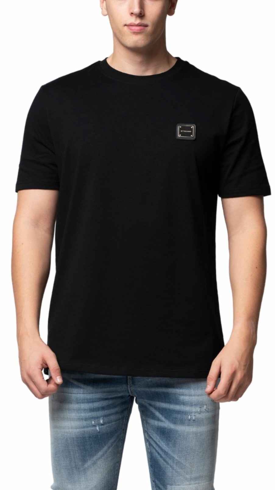 Heren My Brand T-Shirts | Mb Essential Pique Black T-Shirt