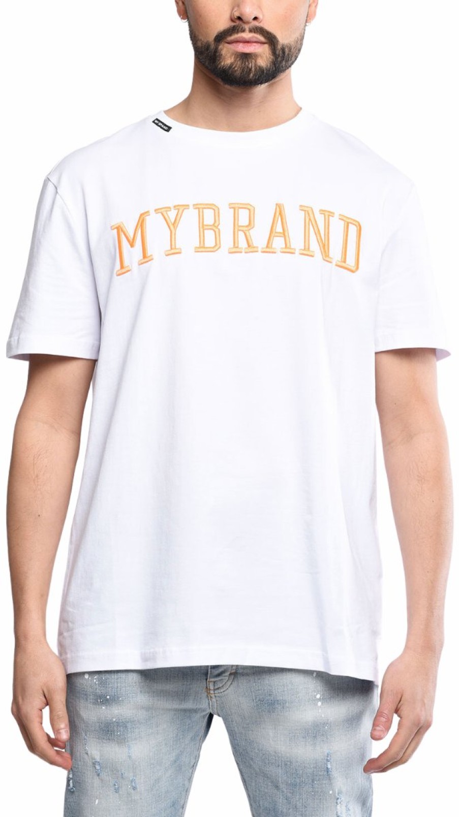 Heren My Brand T-Shirts | My Brand 3D Wh/Or