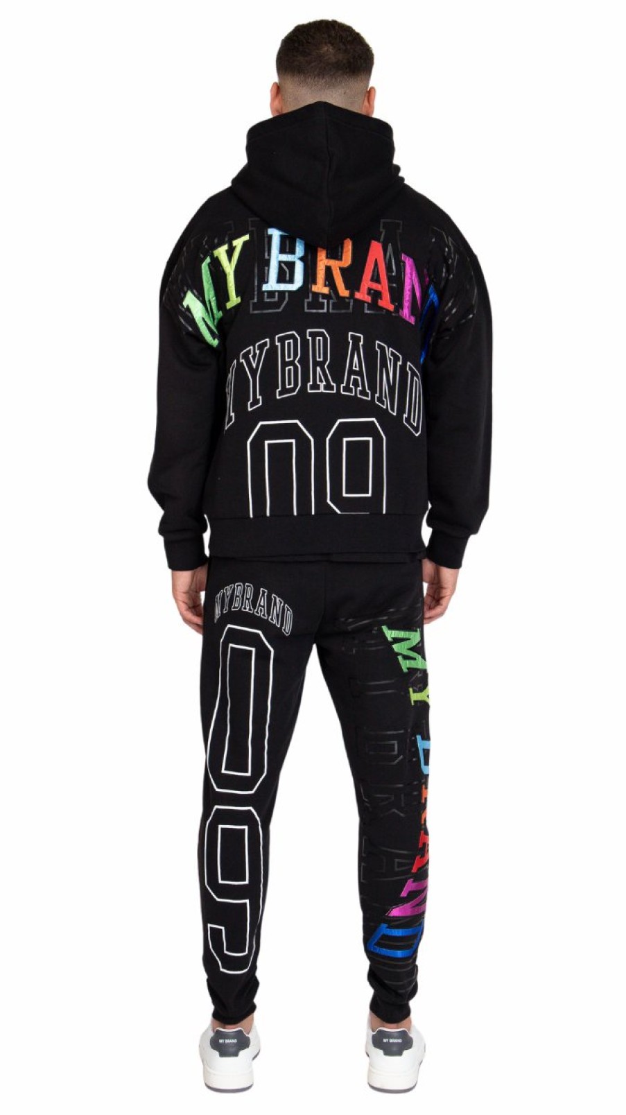 Heren My Brand Joggingpakken | Rainbow College Mb09 Joggingsuit Black