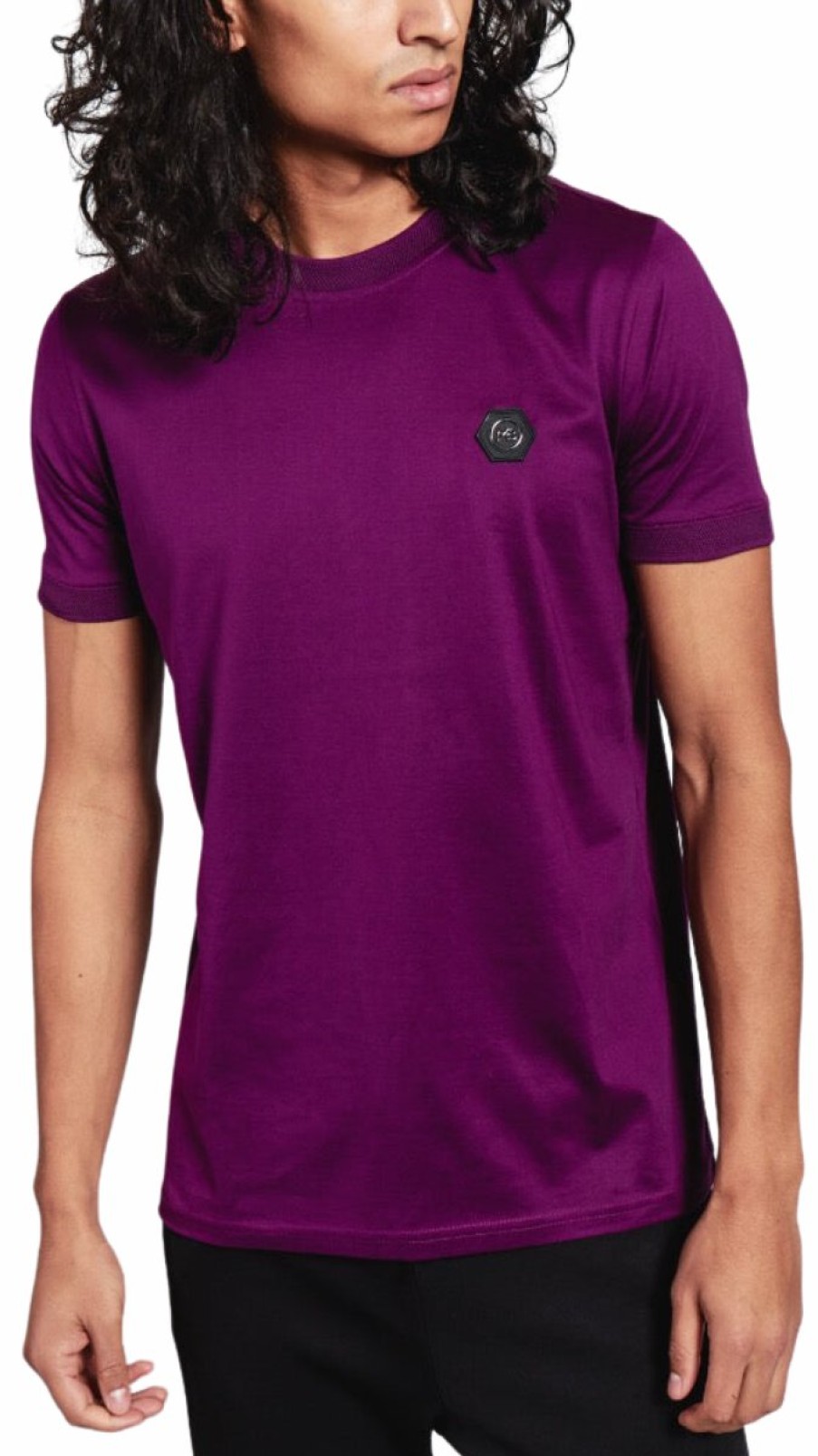 Heren My Brand T-Shirts | Mb Chest Badge Shirt Burgundy